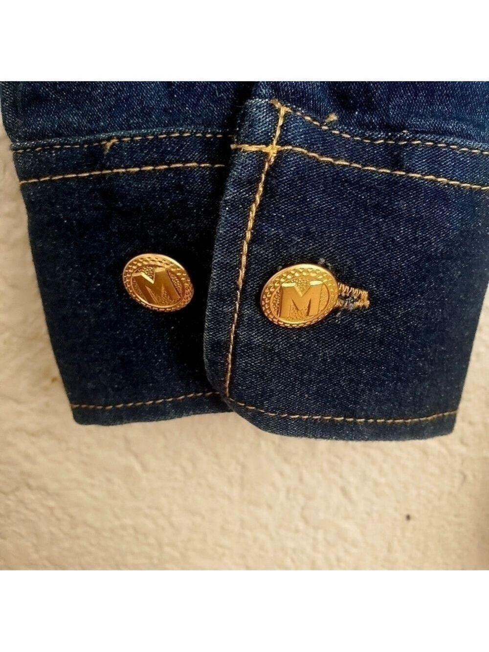 Bob Mackie Jacket Women (M) Marching Band Blue Denim Whimsical Patriotic July 4 - Picture 14 of 16